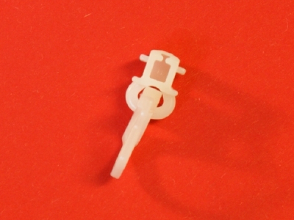 "Klick"-Gleiter mit kurzem Haken