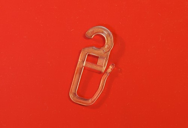 Gardinenhaken glasklar, mit Klips-Öse 6mm