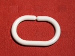 ovaler Vorhangring weiß, mit Öffnung